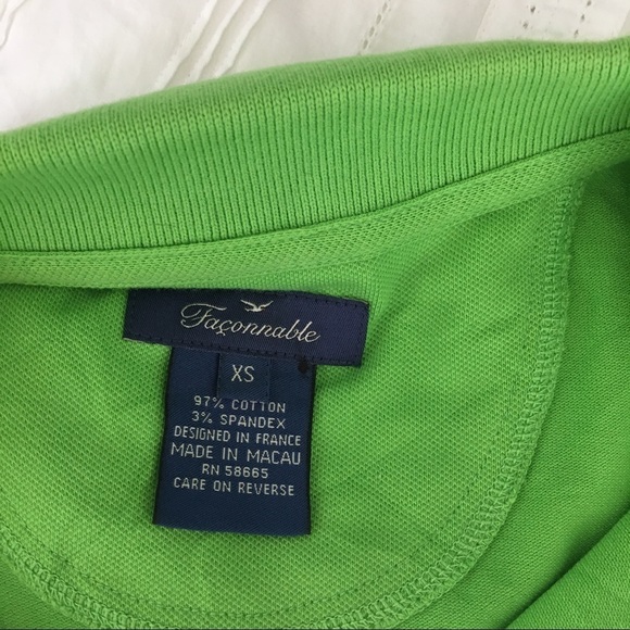 Faconnable Women's Y2K Green Polo Baby Shirt Size XS - Picture 4 of 4